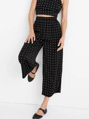 Madewell Wide Leg Polka Dot Pants